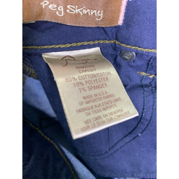 Paige Women's Denim Jeans Peg Skinny Parson Size 27 Medium Wash - Picture 8 of 8
